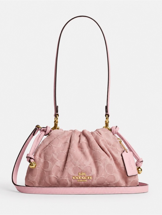 Coach Handbags - ❌SOLD❌🌸Coach Faye Shoulder Bag in Pink Signature Denim #CER68🌸